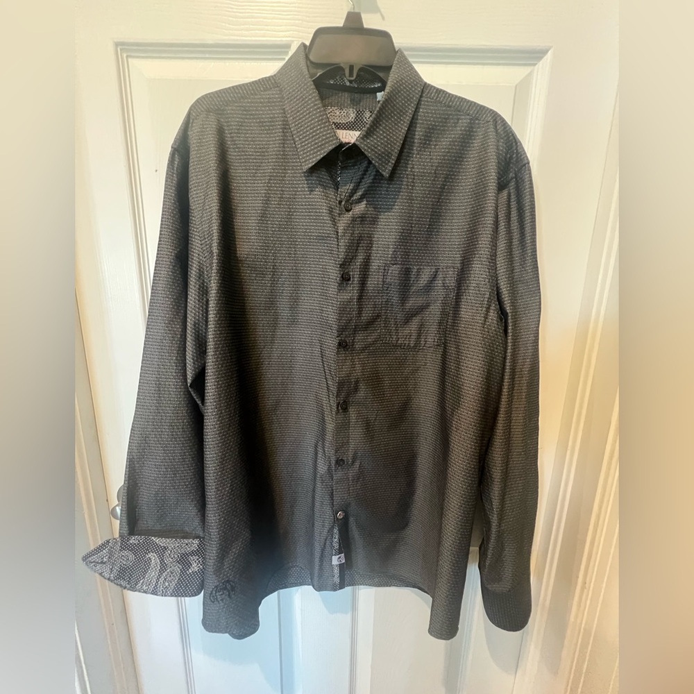 John Lennon By English Laundry Button Up Shirt Men’s 2XL Paisley Flip Cuffs